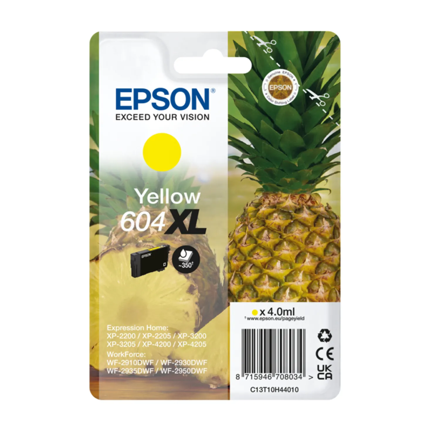 Ink-Jet Epson T604XL gul