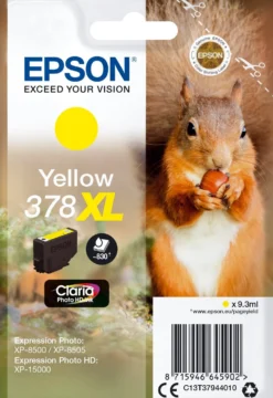 Ink-Jet Epson T378 XL gul