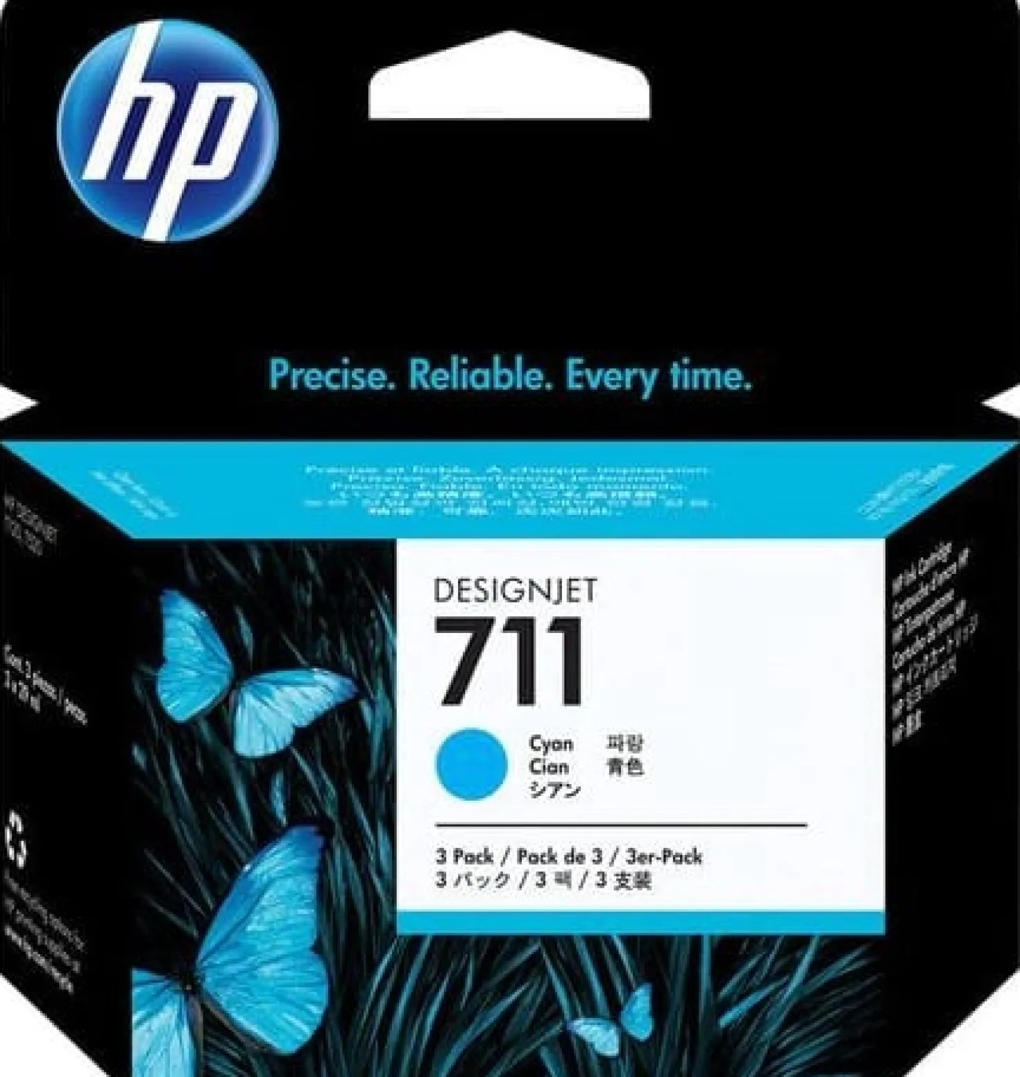 Ink-Jet Hp No711 cyan 3-pack