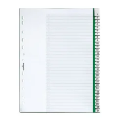 Insticksregister Durable A4 1-31, svetsade flikar, grön
