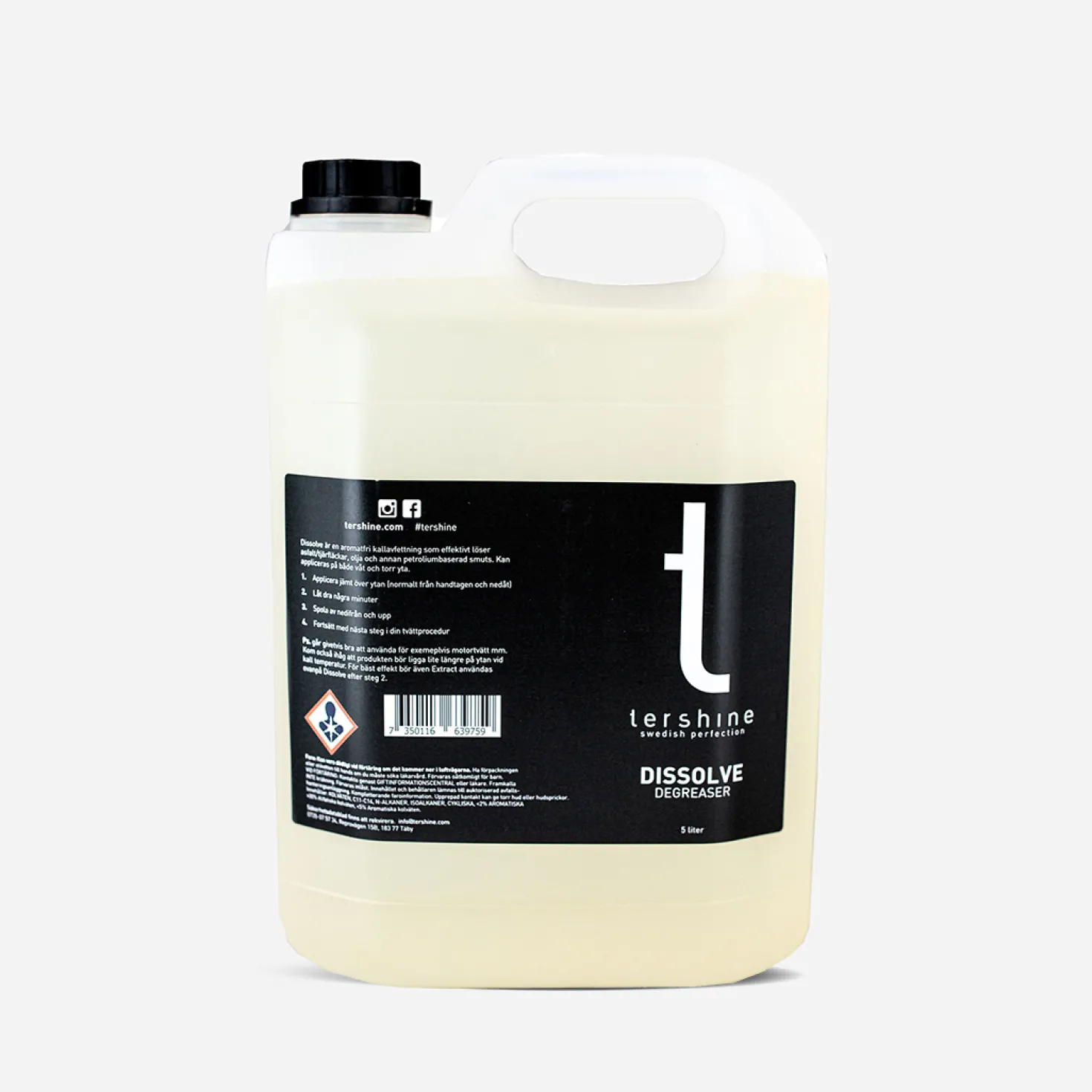 Kallavfettning Tershine Dissolve, lågaromatisk, PFAS-fri, 5 L
