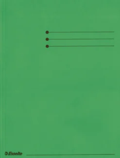 Kartongmapp Esselte 3-klaff A4, grön, återvunnen kartong