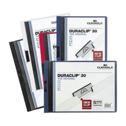 Klämmapp Durable Duraclip A4, 30 ark, röd