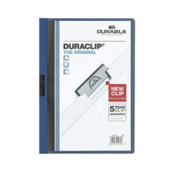 Klämmapp Durable Duraclip A4, 60 ark, blå