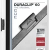 Klämmapp Durable Duraclip A4, 60 ark, vit, 25 st
