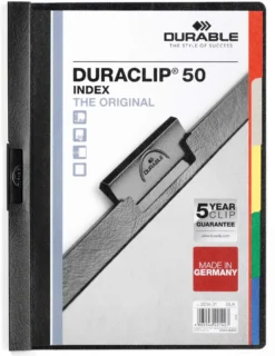 Klämmapp Durable DURACLIP 50 INDEX, 5-delat register