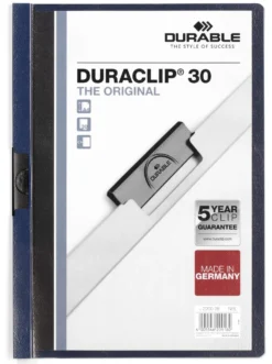 Klämmapp Durable DURACLIP 30, transparent framsida, metallklämma