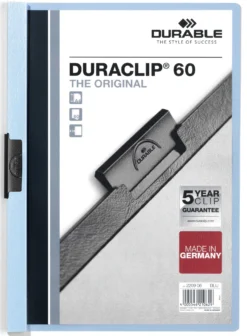 Klämmapp Durable DURACLIP 60, transparent, A4