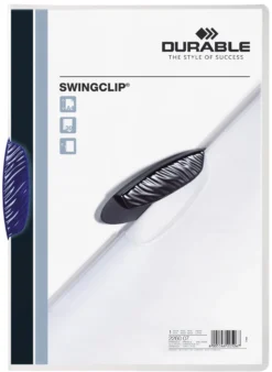 Klämmapp Durable Swingclip A4, mörkblå
