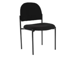 Konferensstol Helsingfors stapelbar, vadderad, svart