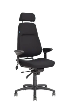 Kontorsstol Sverigestolen 814XL, ergonomisk, svart