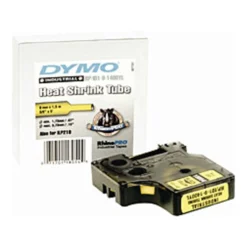 Krympslang Dymo M1400, 19 mm, svart på vit