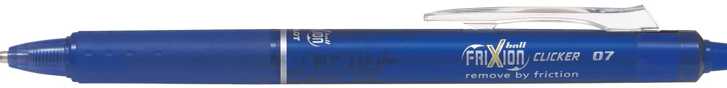 Kulpatron Pilot Frixion Clicker raderbar, 0,7 mm, blå, 3 st