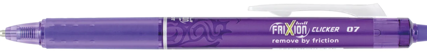 Kulpatron Pilot Frixion Clicker raderbar, 0,7 mm, lila, 3 st