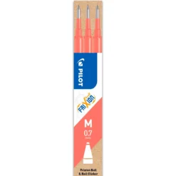 Kulpatron Pilot Frixion Clicker, raderbar, 0,7 mm, coral pink, 3 st