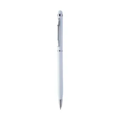 Kulpenna Byzar Touch, vit aluminium, blått bläck, 2-i-1