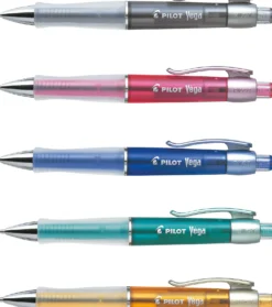 Kulspetspenna Pilot Vega, sorterade färger, påfyllningsbar, 1,0 mm