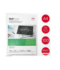 Lamineringsficka GBC A4 Matt, 75 micron, 100 st