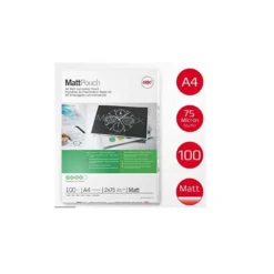 Lamineringsficka GBC A4 Matt, 75 micron, 100 st