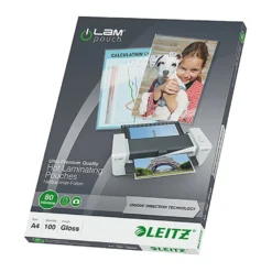 Lamineringsficka Leitz ILam A4, 80 mikron, 100 st