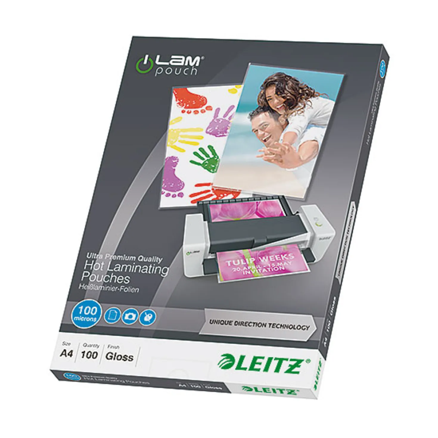 Lamineringsficka Leitz ILam A4, 100 mikron, transparent, 100 st