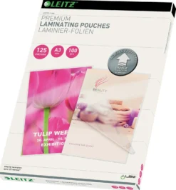 Lamineringsficka Leitz ILam A3 125 mic, glansig, 100 st