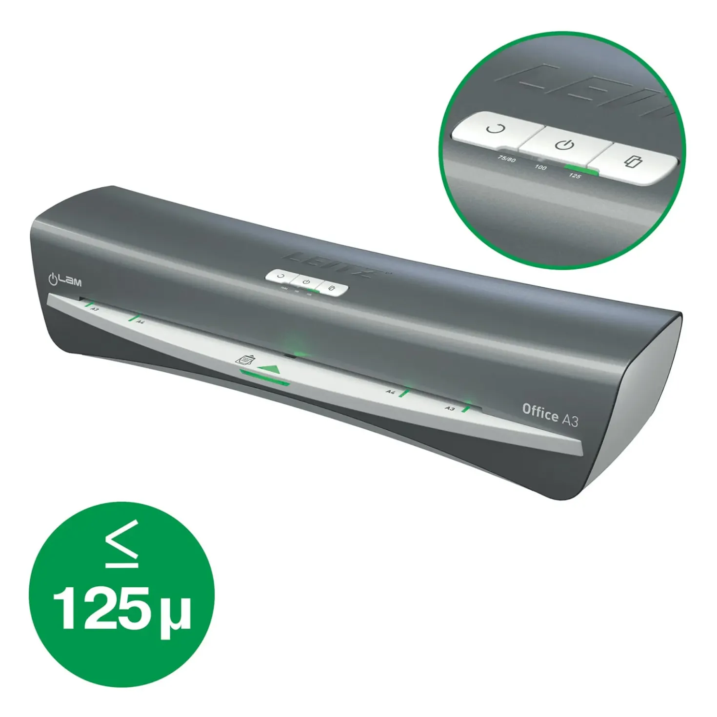 Lamineringsmaskin Leitz iLAM Office A3, silver, 1 min uppvärmning