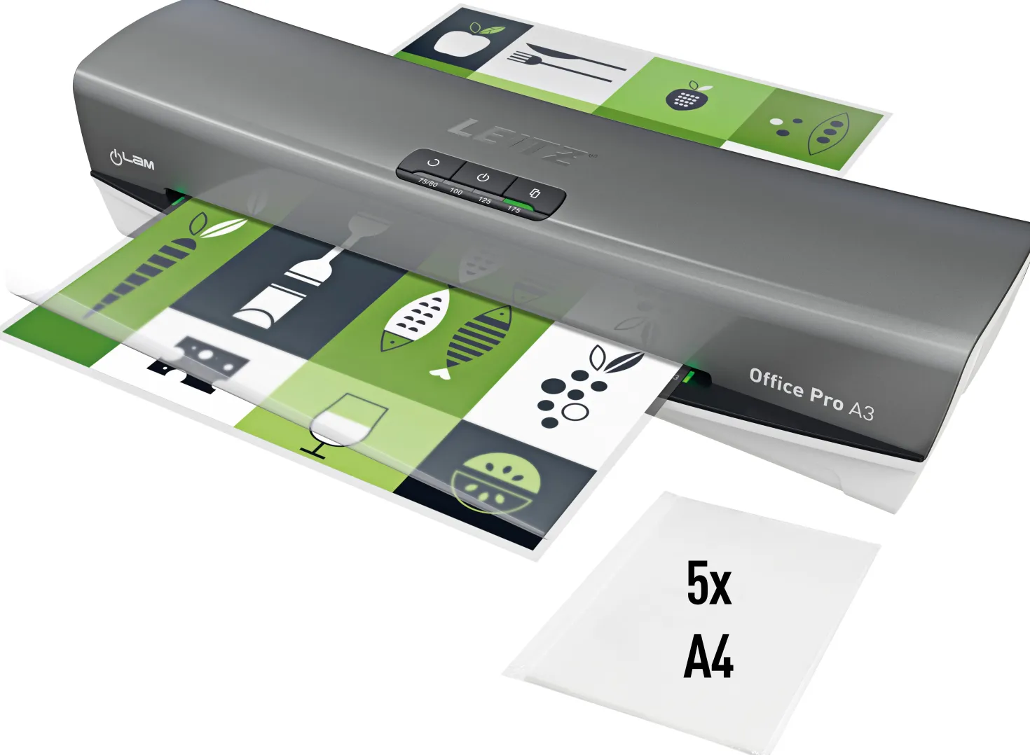 Lamineringsmaskin Leitz iLAM Office Pro, A3, silver