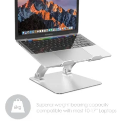 Laptopställ Desire2 Dual Pivot Riser, justerbar, aluminium, silver