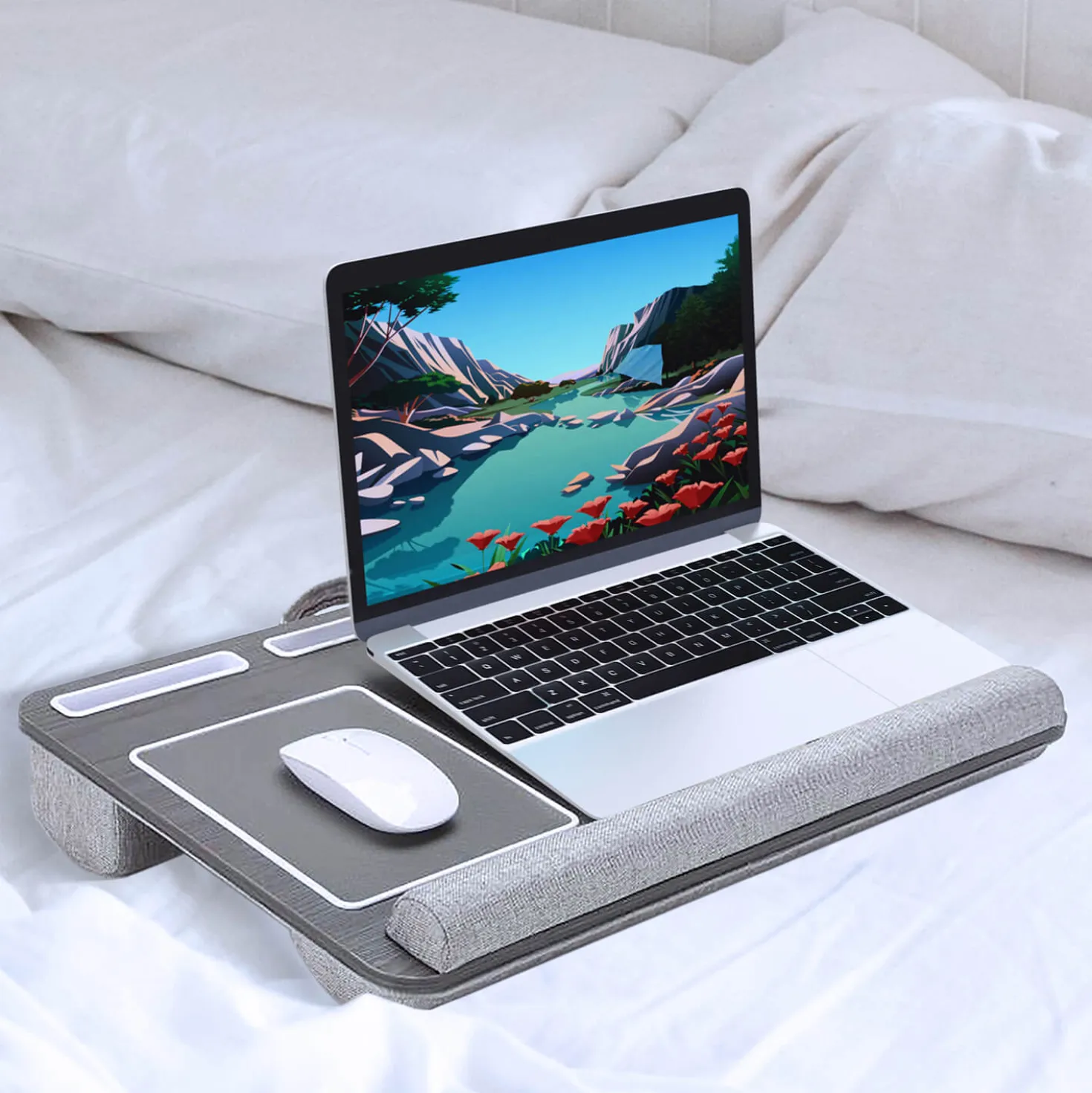 Laptopställ Desire2 Vänsterhänt, grå, upp till 15 tum