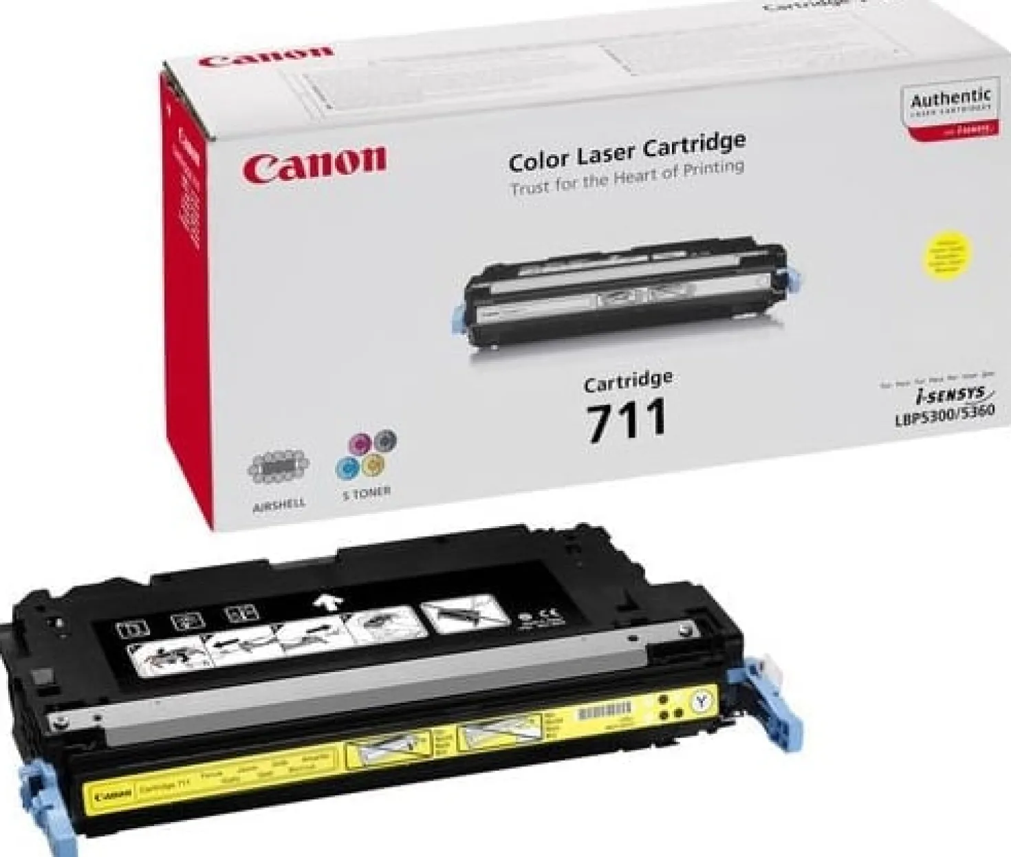 Lasertoner Canon 711 gul