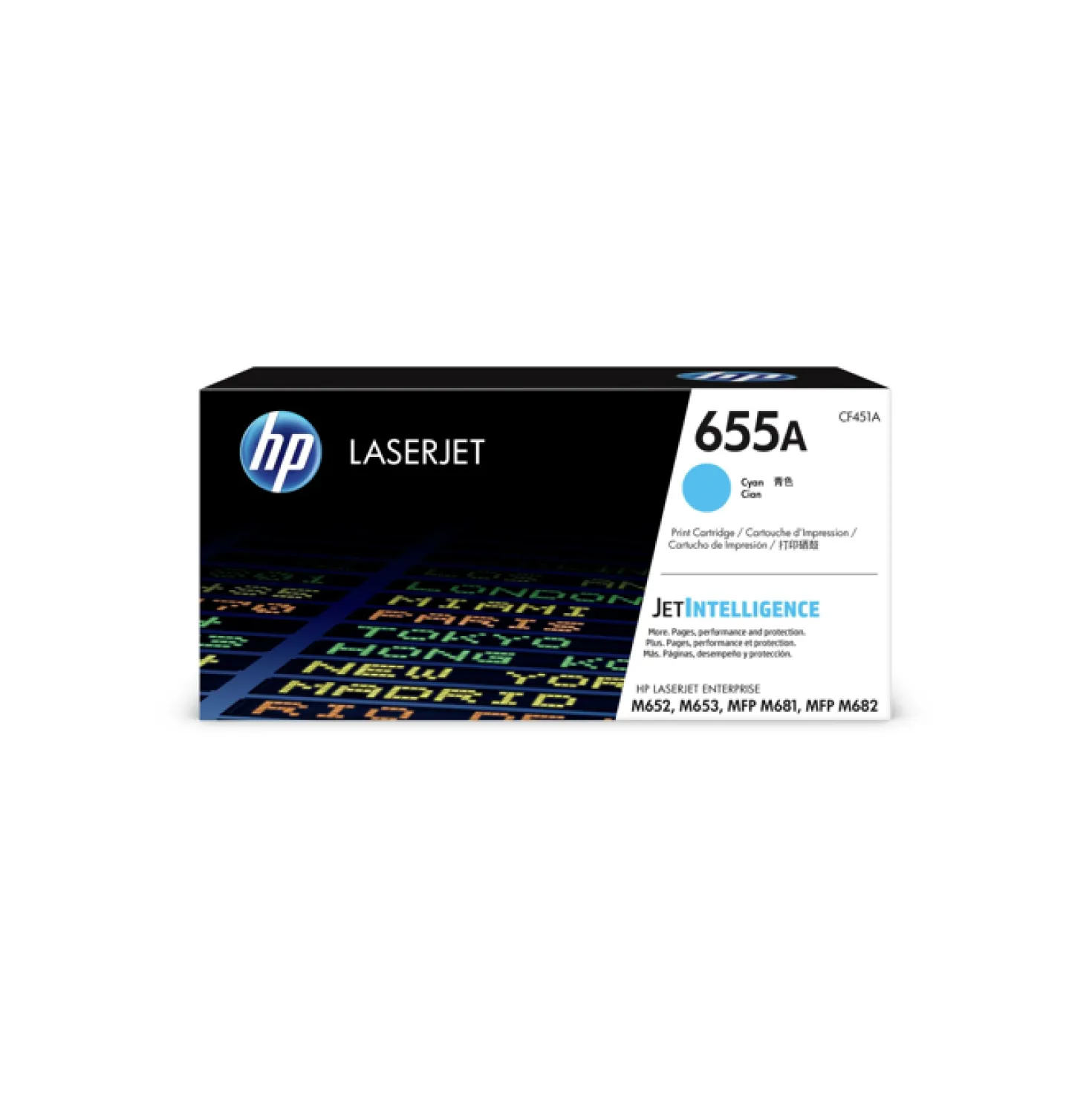 Lasertoner HP 655A M681/M682-serien cyan