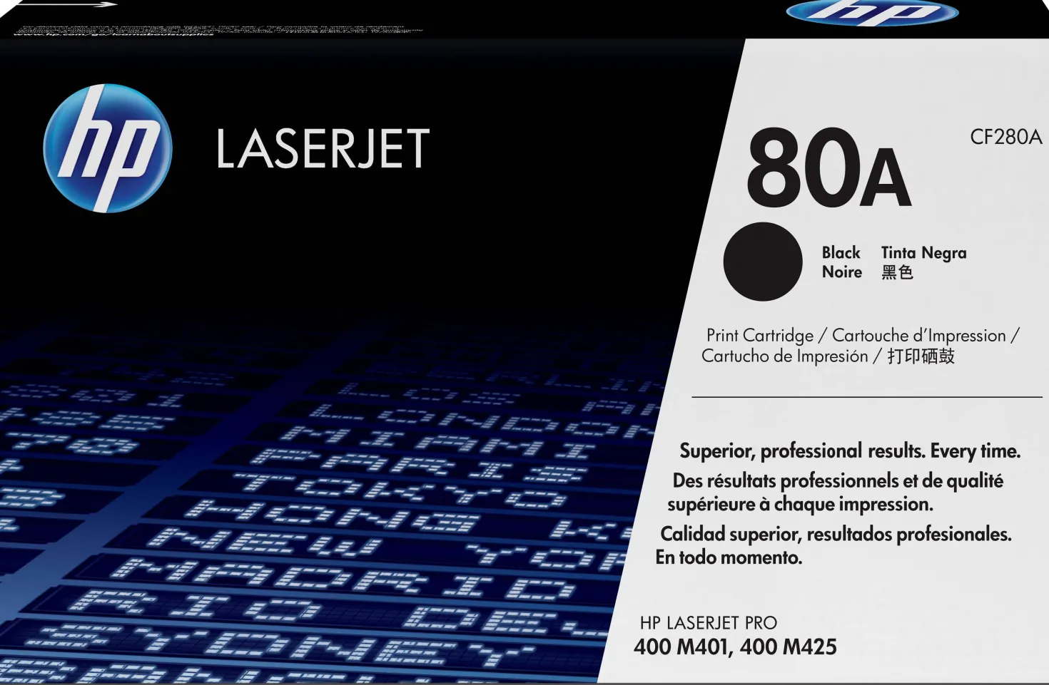 Lasertoner HP 80A svart
