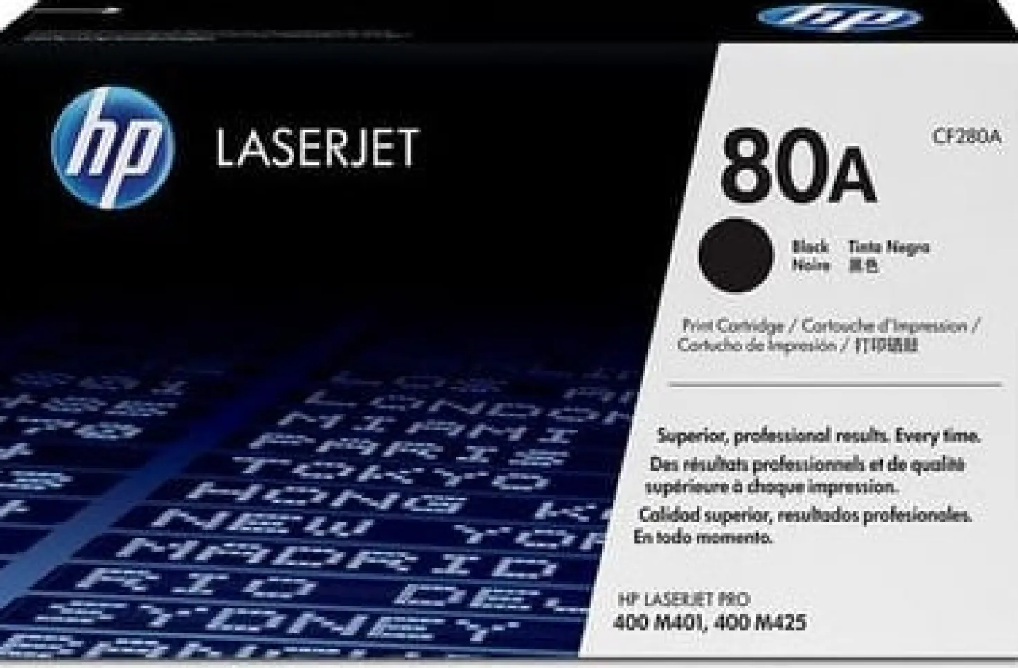 Lasertoner HP 80A svart