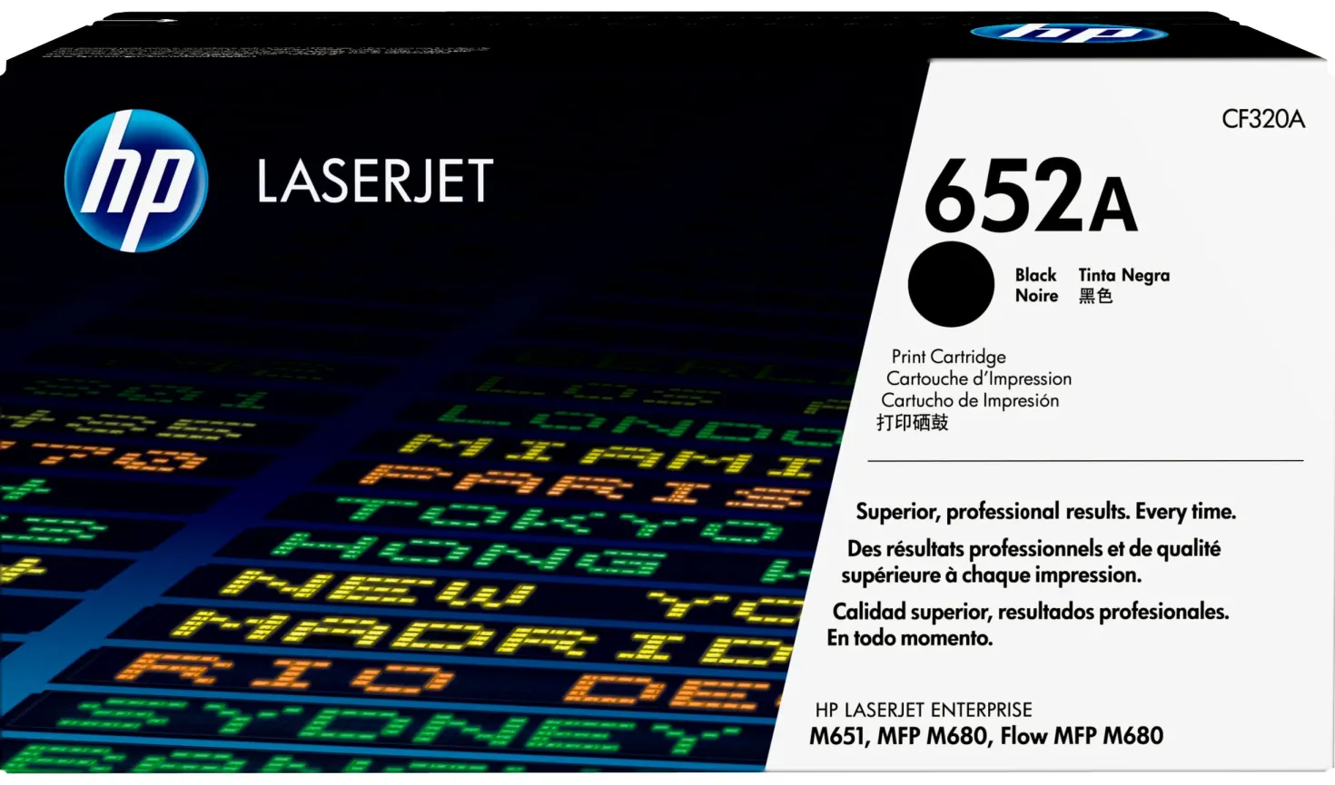 Lasertoner HP 652A svart