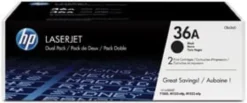 Lasertoner HP CB436AD 36A Svart Dualpack