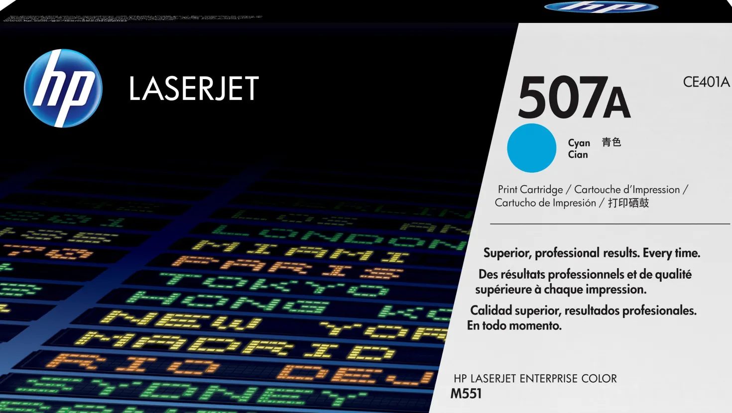 Lasertoner HP CE401A/507A cyan