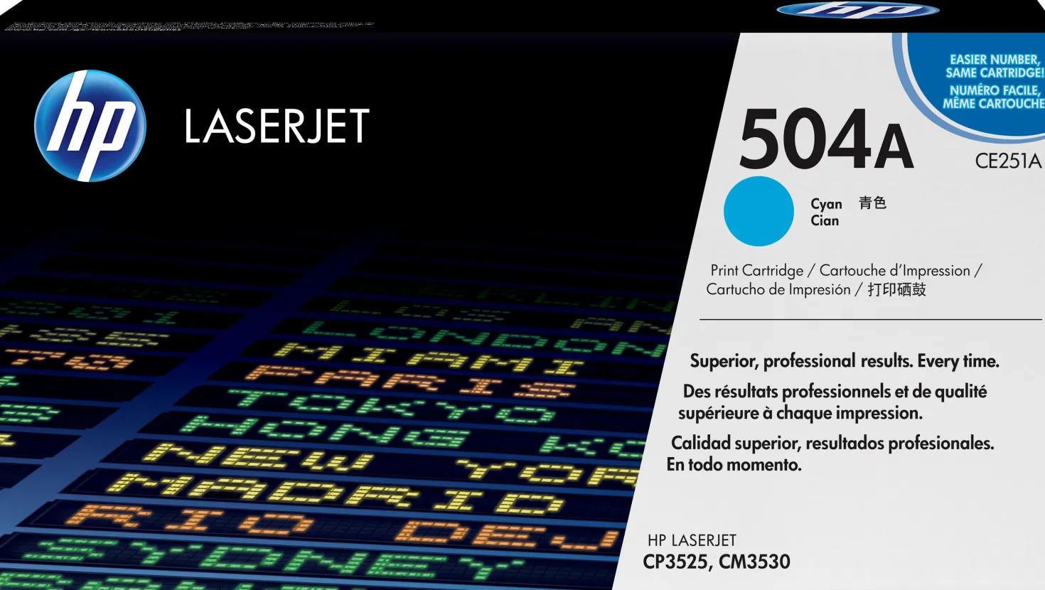 Lasertoner HP no 504A CE251A cyan