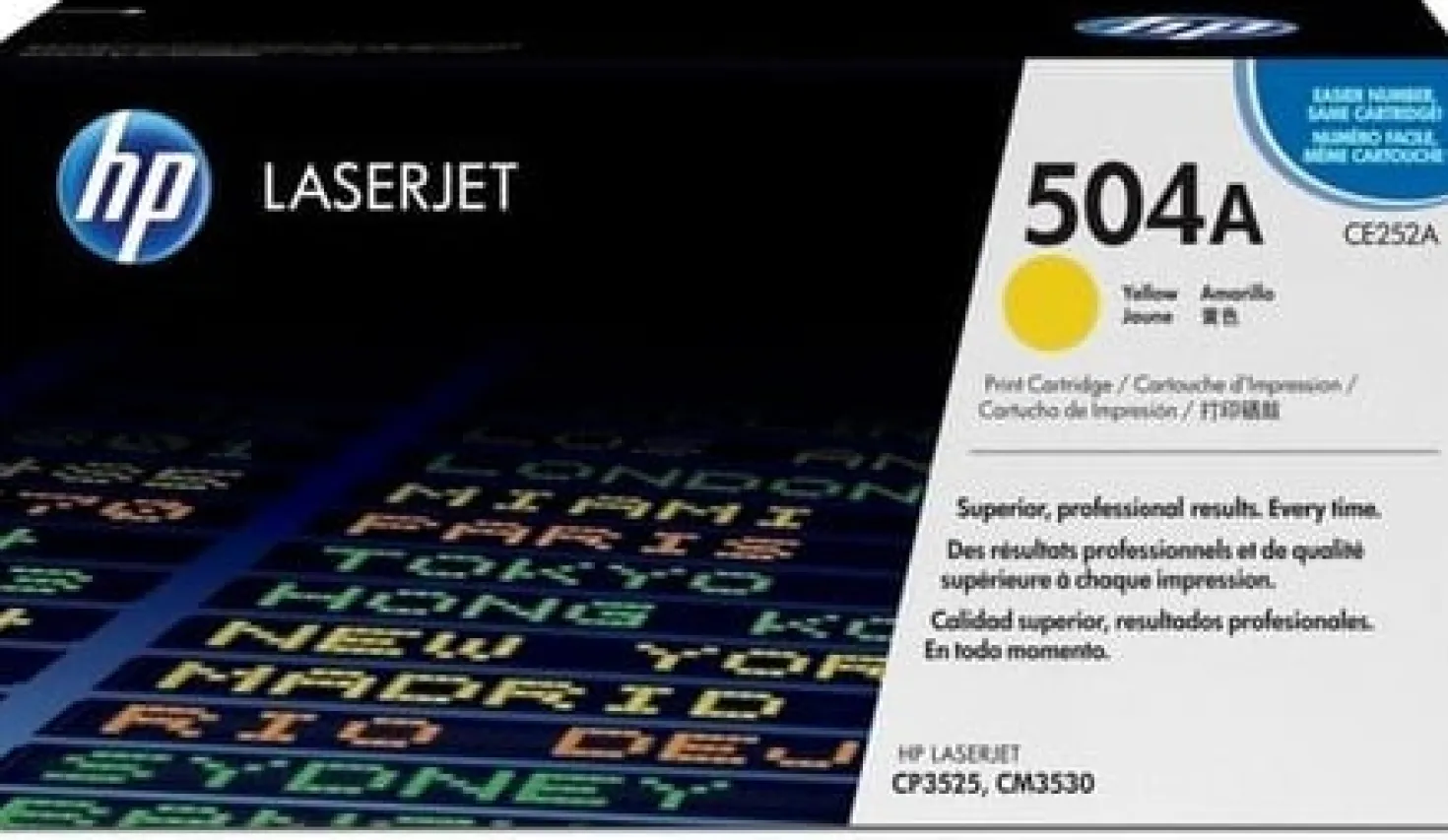 Lasertoner HP no 504A CE252A gul