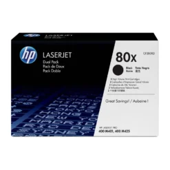 Lasertoner HP 80X Dualpack svart