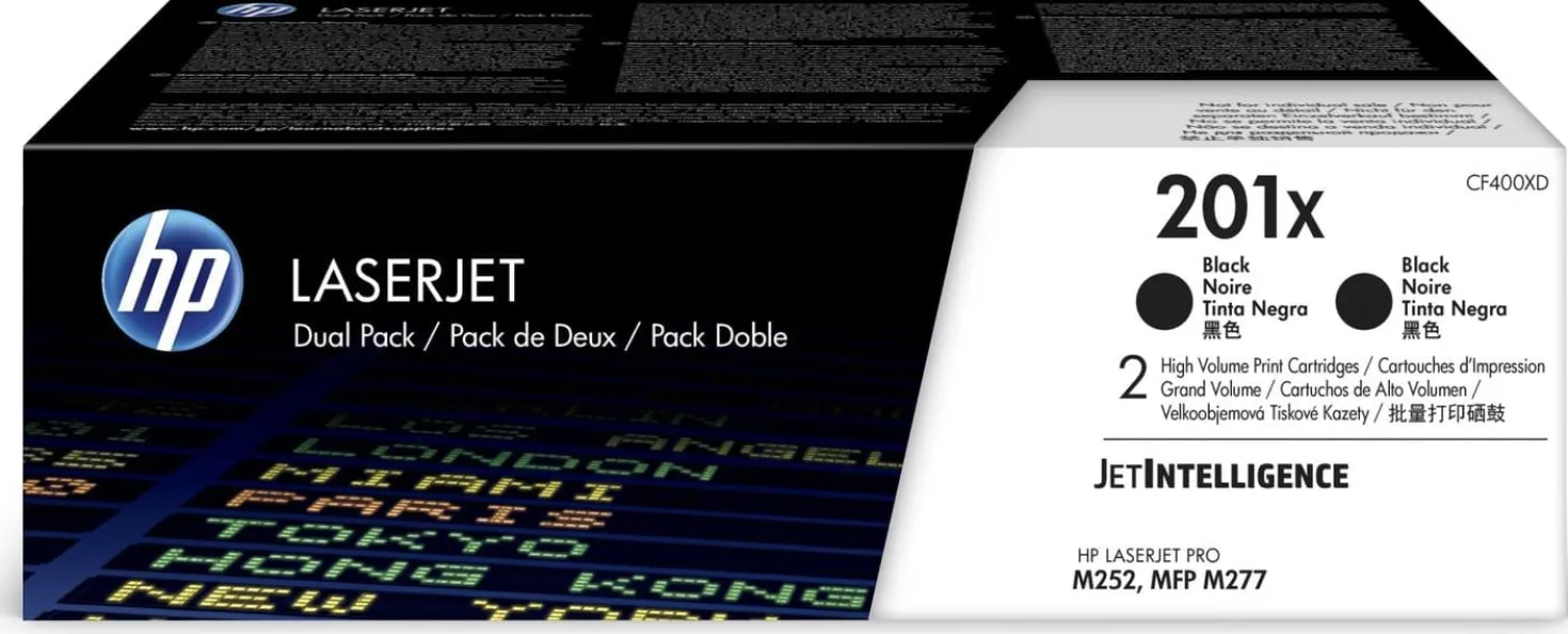 Lasertoner HP 201X svart 2-pack