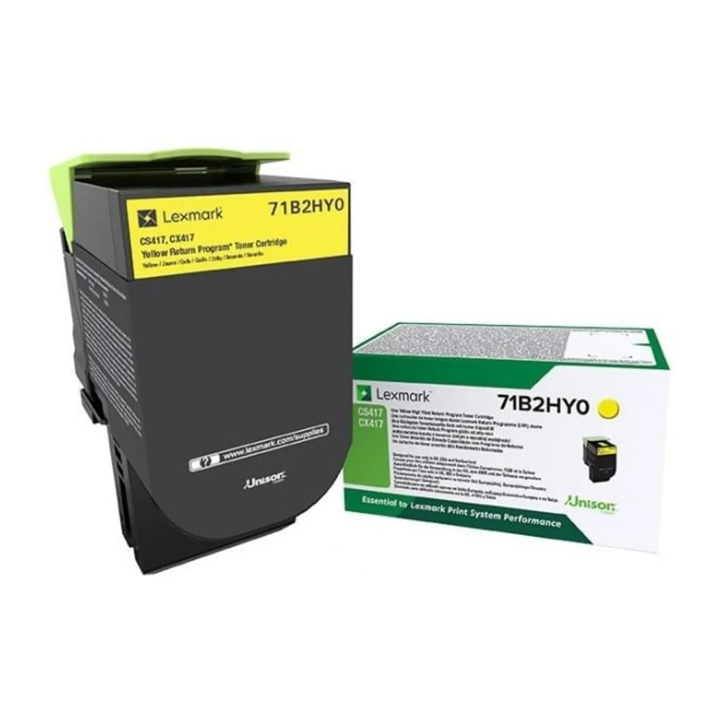 Lasertoner Lexmark CS417/CX417 gul HY (Return)