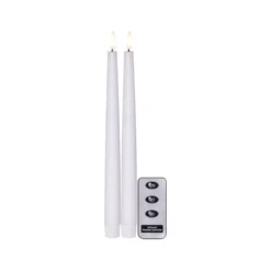 LED Antikljus Star Trading Flamme Slim, vit, 28,5 cm, 2-pack