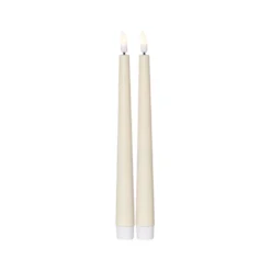 LED Antikljus Star Trading Flamme, vit, 2,1x15cm, timer