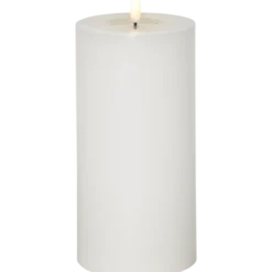 LED Blockljus Star Trading Flamme Flow Big, vit, 10x22,5 cm