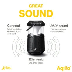 LED-lampa Aqiila Soundbird B10, dimbar, Bluetooth, powerbank 10000 mAh