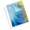 Limbindningsmapp Fellowes 4mm, transparent front, vit, 100 st
