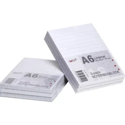 Limblock Bright Office A6 linjerat, 100 sidor, 3-pack