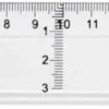 Linjal tvärgradig transparent, 20 cm, fasad kant och bläckkant