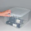Lock till förvaringsbox Keba, låsbart, transparent, 55 liter